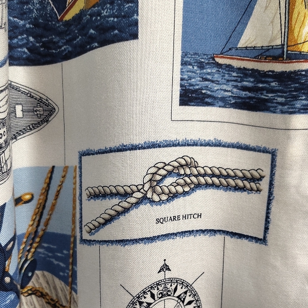 Vintage Nautical Women's Sailing Festive Enthusiast Button Down Shirt. - Picture 5 of 7